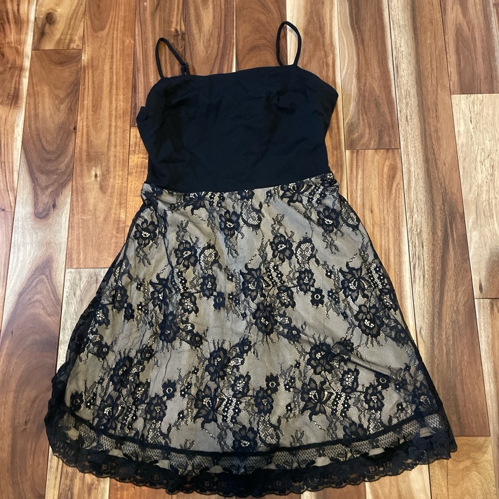 Bebe Black Dress with Zipper Detail